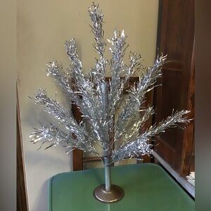 Rare 2 1/2’ Silver Aluminum Christmas tree